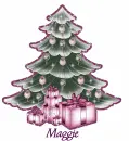 Xmas tree with Maggie name