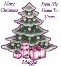 Xmas tree with Maggie name
