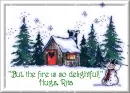 Snow Scene with message and name Rita