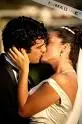 kissing bride n groom