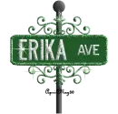 green street sign erika AVE