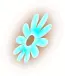 aqua and brown flower