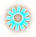brown and aqua flower
