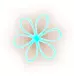 brown and aqua flower