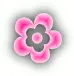 black and pink flower