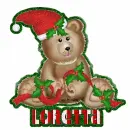 Xmas bear with Loretta name