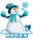 Snowman with Rocky name