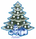 Xmas tree with Aaran name