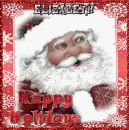 Elizabeth happy holidays santa