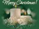 Merry Christmas candles love Maggie