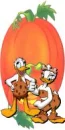 donald & daisy with a pumpkin