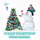 Snowman with tree with Ingrid name