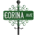 green street sign corina AVE