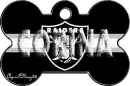 oakland raiders dog bone tag corina