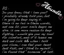 PS..DO YOU KNOW THAT I LOVE YOU.....(ABUNDIO)