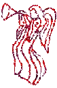 Red Glitter Herallding Angel 2