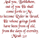 Bible Scripture Micah 5:2