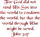 Bible Scripture John 3:17