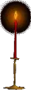 Single Red Candle