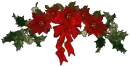 Red Poinsettia Swag