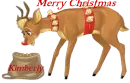 reindeer merry christmas with kimberly on it