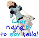 lady riding by...