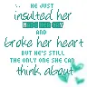 he is still all she thinks about