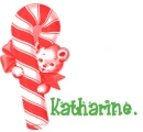 Candy Cane Bear - Katharine.