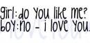 I love you