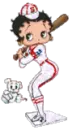 betty boop playing baseball