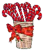 basket of candycanes