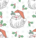 Santa Heads and Holly