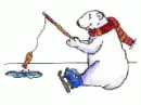 polar bear fishing