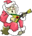 santa with a banjo