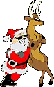 reindeer and santa