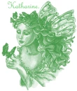 Green Butterfly Lady - Katharine.