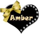 Gold bow- Amber