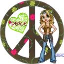 groovy hippie chick peace