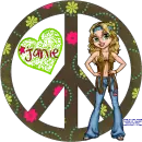 groovy hippie chick peace