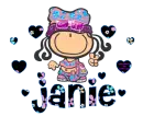 cute bubble gum kid hippie chick janie