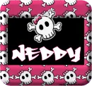 girly punk skull w/ bow neddy
