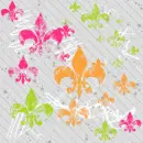 Orange green and pink