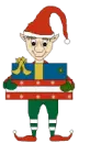 elf with presents