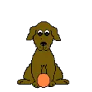 a dog with a ball