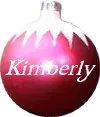ornament with kimberly on it