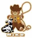 Gingerbread man with Mike name
