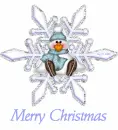 Snowflake and Merry Xmas text
