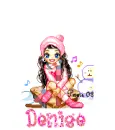Pink winter doll - Denise