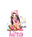 Pink winter doll - Adina