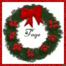 Christmas Wreath with the name Faye